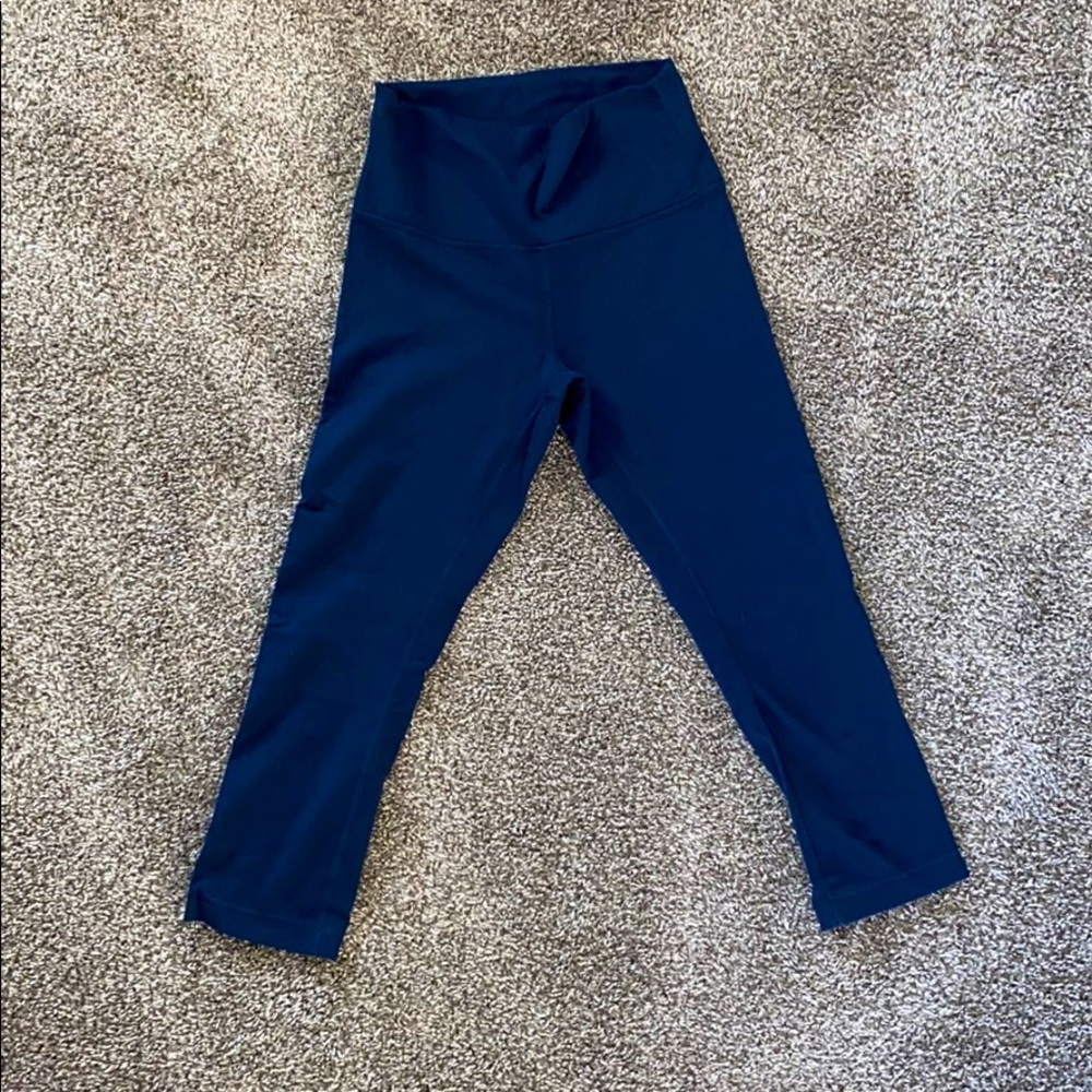 Lululemon Wunder Under High Waist Crop - Navy - 6